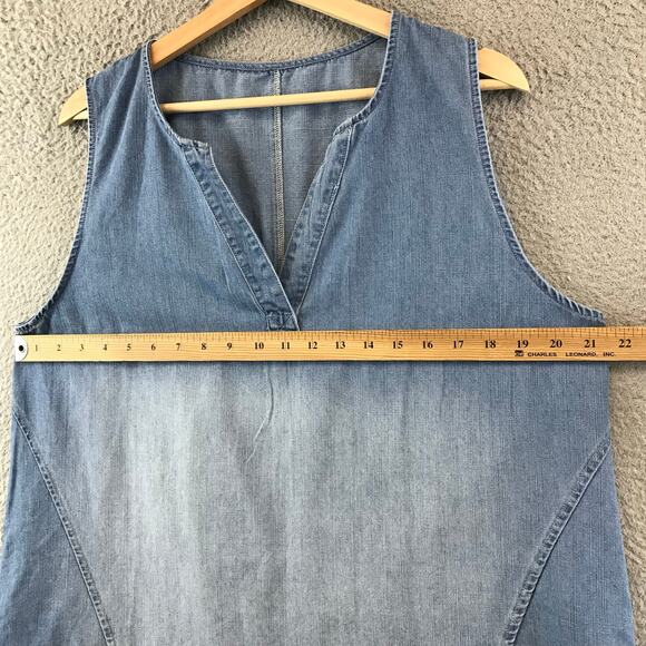 New Women's Cupshe Denim V-Neck Mini Dress size XL - Picture 5 of 11